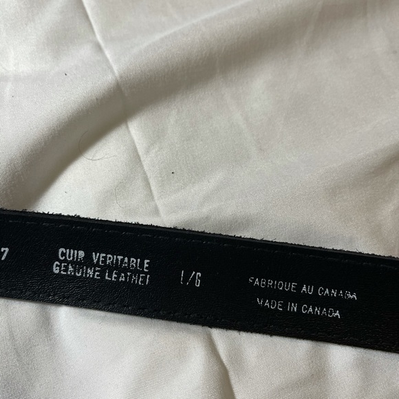 Black Suede Belt with Gold Accents - Picture 3 of 3